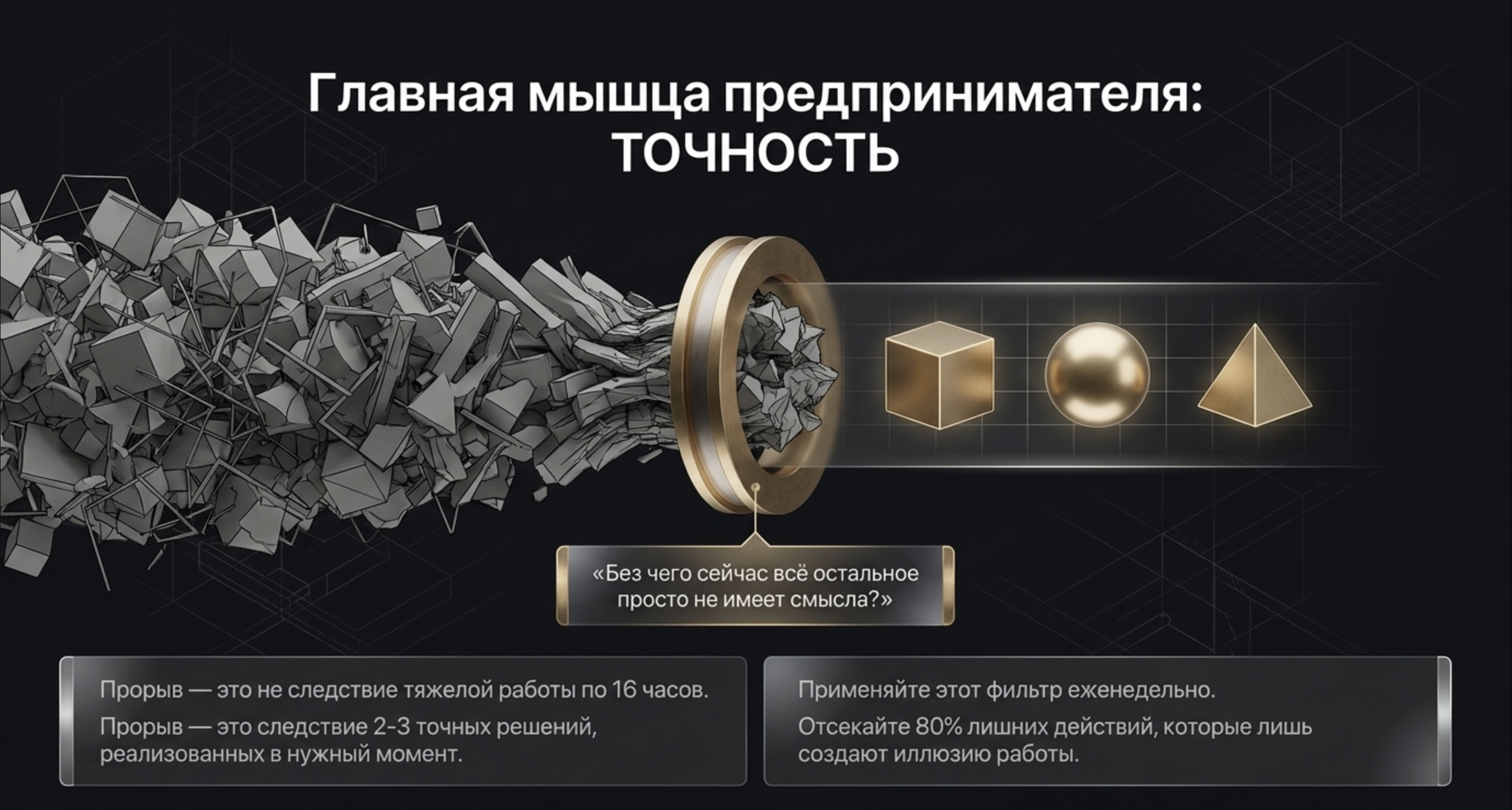 Главная мышца предпринимателя: точность
